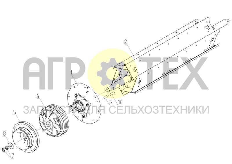 Битер отбойный (РСМ-10Б.01.21.300А) (№4 на схеме)